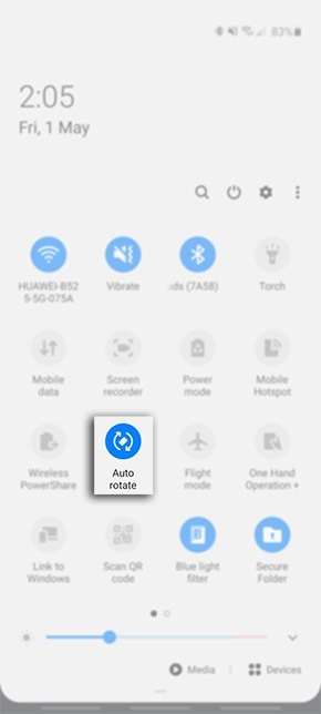 How do I rotate the screen on my Samsung device? Samsung Australia