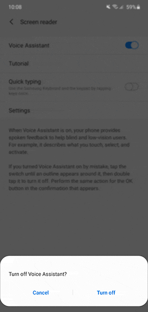 Turn Off Talkback Voice Assistant Samsung Australia