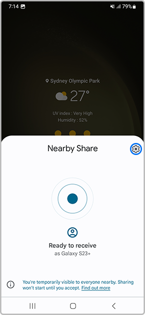 Using Nearby Sharing On My Samsung Device 