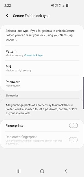 samsung secure folder file secure delete