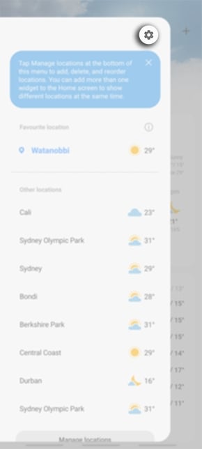 Using the Weather widget on a Samsung Phone | Samsung Australia