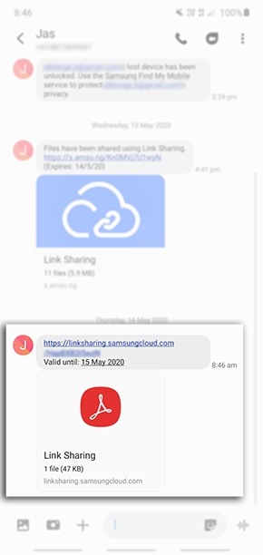 Samsung Send Using Link Sharing – ZRYT