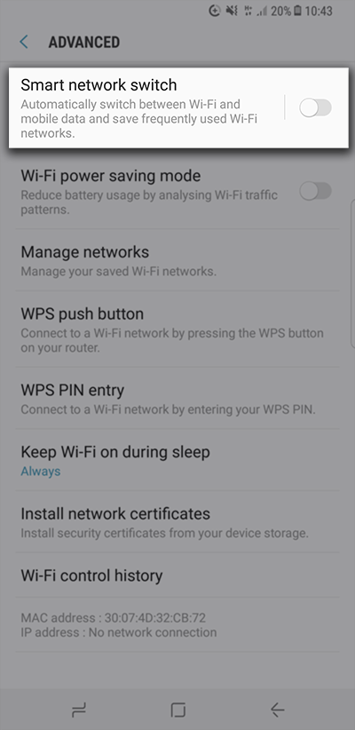 What is Smart Network switching? Samsung Australia