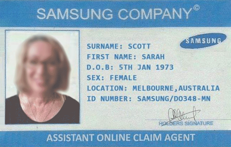 Samsung Company Scammer ID