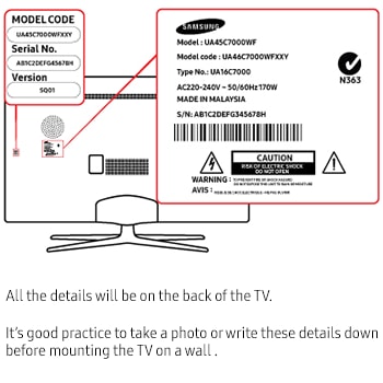 How To Find The Serial Number And Model Number Of Your Samsung Tv | Samsung  Australia