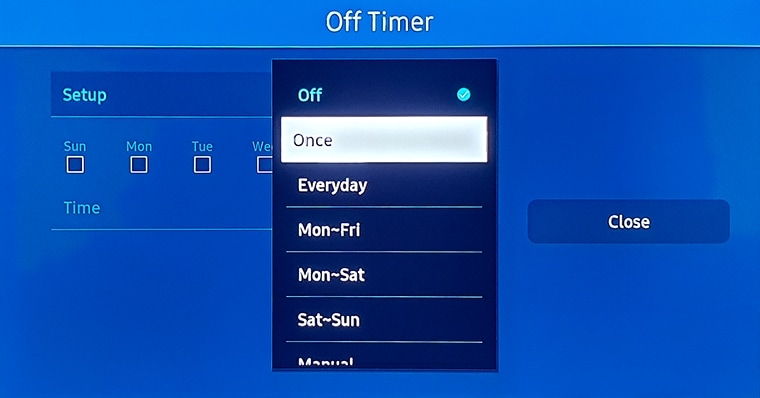 Select automatically chosen days.