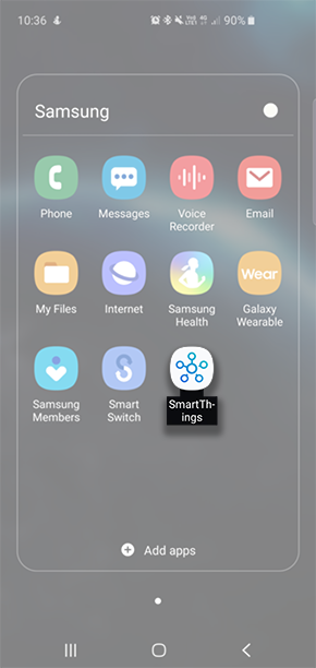 SmartThings app