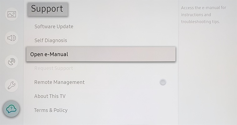 Use the Samsung TV e-manual | Samsung Australia