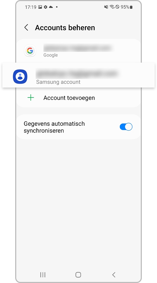 Verwijder accounts van je Galaxy telefoon of tablet | Samsung BE