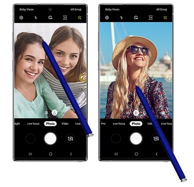 S pen op de Galaxy Note10 gebruiken met de camera