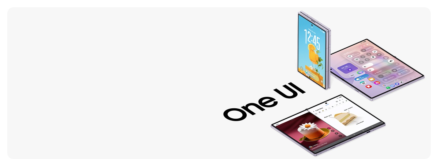 Un téléphone Galaxy S26 Ultra Cobalt Violet affiche une variété d’applications et de widgets sur l’écran d’accueil. Le téléphone est entouré par divers autres écrans et widgets qui montrent les différentes fonctions et activités qui peuvent être effectuées avec un téléphone Galaxy.