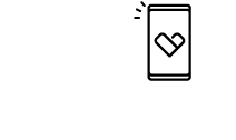 Een pictogram voor stap 3 van het aankoopproces op Samsung.com: een spiksplinternieuwe smartphone met het hartvormige Samsung Care+-logo op het scherm. 