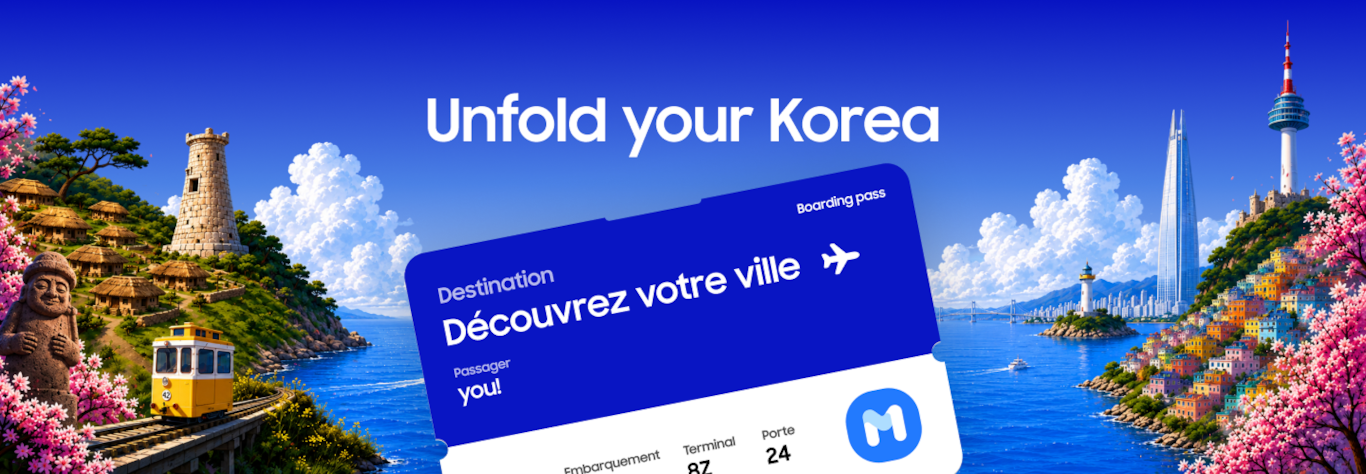 Billet pour la Corée du Sud