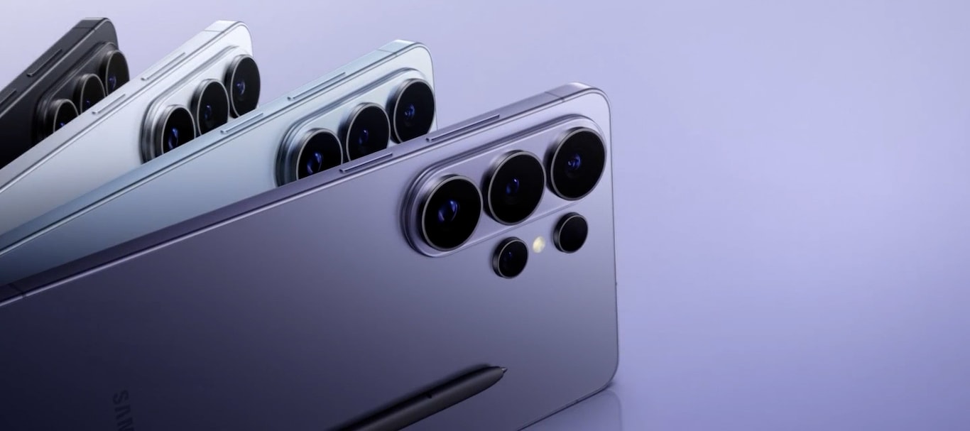 Imagem aproximada do perfil do Galaxy S26 Ultra Violeta.