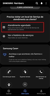 Em Obter Ajuda escolher a opção Atendimento Agendado