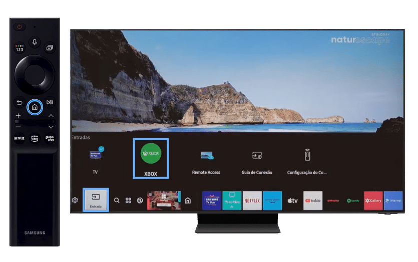 como conectar controle de jogo xbox na smart tv samsung