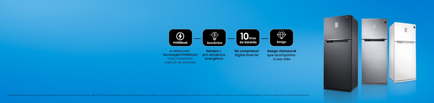 Geladeiras - Freezer Superior | Samsung Brasil