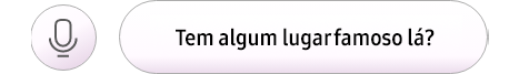 No balão de fala, lê-se “Tem algum lugar famoso por lá?”