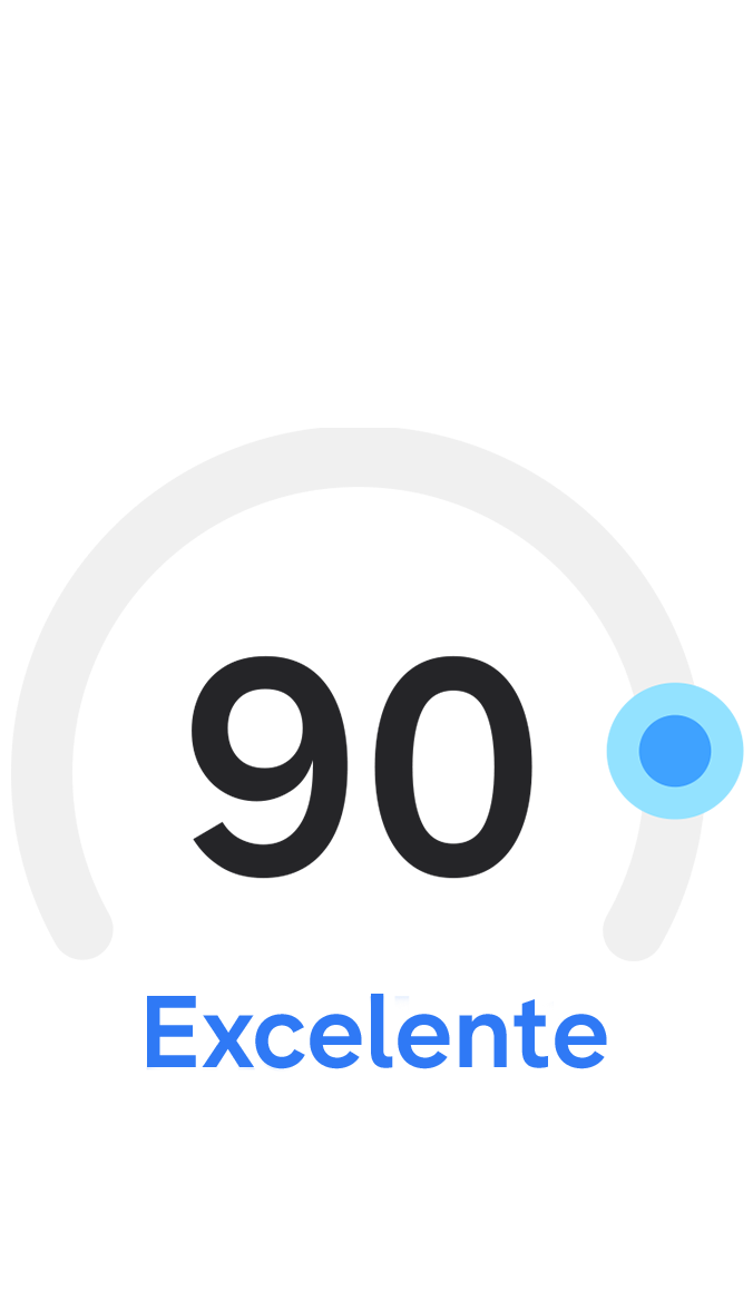 Uma Pontuação da saúde do coração Excelente de 90.
