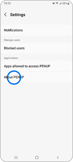 Where to find and update your version of PENUP Samsung CA
