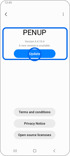 Where to find and update your version of PENUP Samsung CA