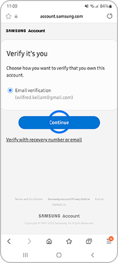 how to check your email password on samsung