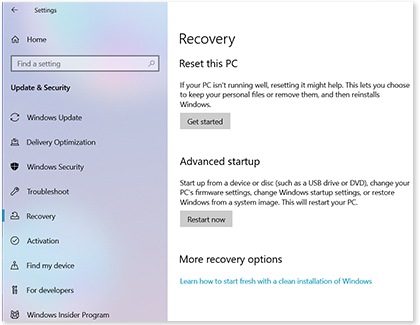 Recover, restore, or reset your Samsung laptop or notebook | Samsung CA