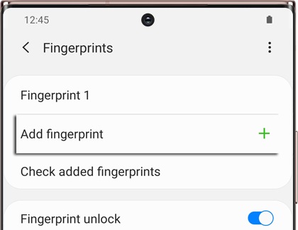 samsung fingerprint sensor not working