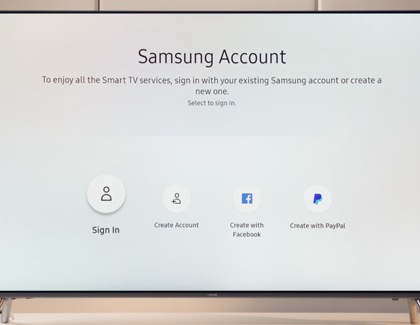 Set up a Samsung account on your Samsung TV