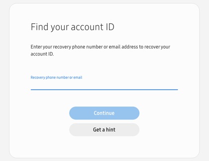 Find your Samsung ID