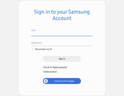 Set up a Samsung account on your computer