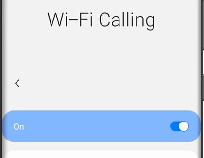 Tap Wi-Fi Calling, and then tap the switch to turn the feature on