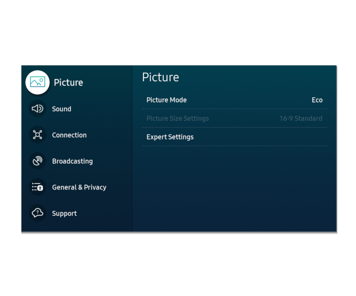 Access the Settings menu on your Samsung TV | Samsung CA