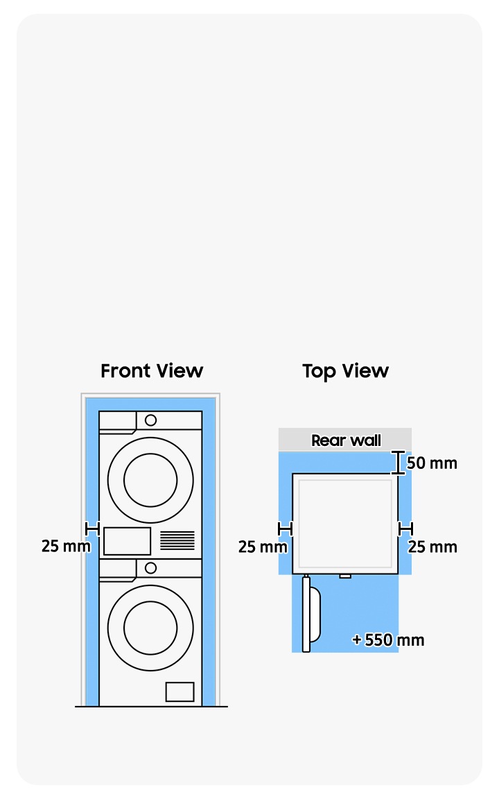 Samsung washer dryer dimensions discount