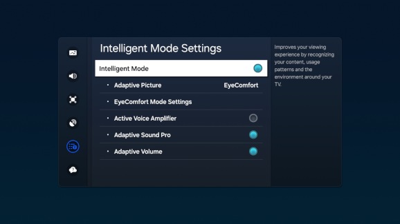 samsung tv intelligent mode nedir