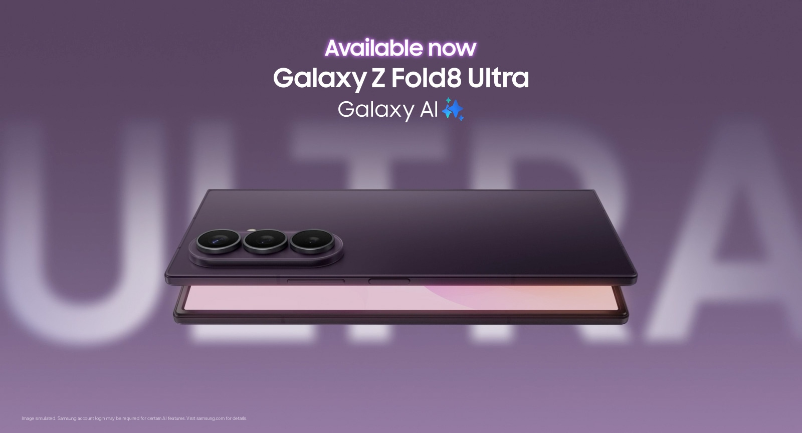 Buy Galaxy Z Fold8 Ultra 256GB Shadow Violet | Price & Deals