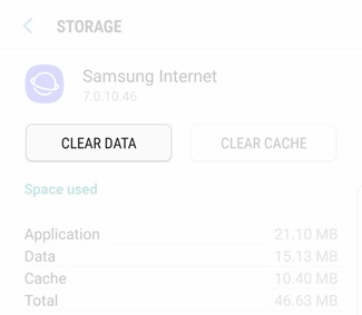 samsung s9 clear cache