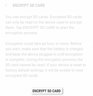 how to remove encryption from micro sd card