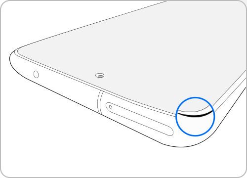 Galaxy device display gap