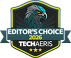 Techaeris Editor's Choice 2026 logo, indicating that the Samsung Micro RGB R95H received the Techaeris Editor's Choice 2026 award.