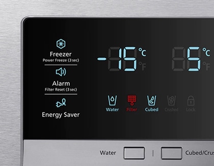 Pour ce faire, examinez le panneau de commande de votre réfrigérateur pour trouver le bouton de réinitialisation du filtre à eau