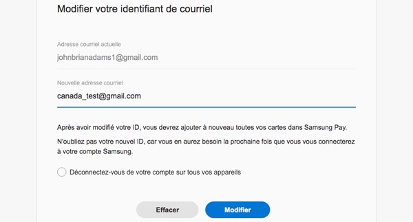 Changer Mot De Passe Email Samsung Modifier l'adresse de courriel associée à votre compte Samsung
