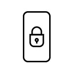 ikon, amely a telefon reteszelő képét mutatja