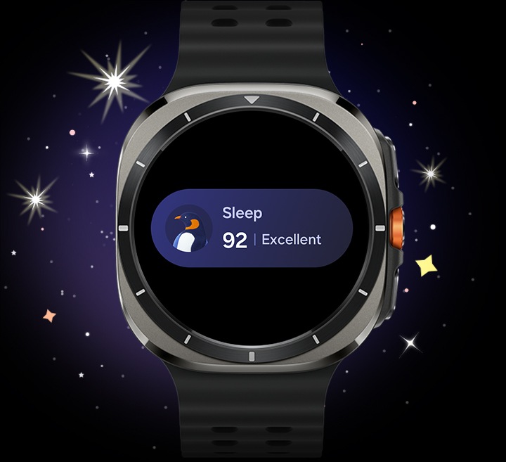 La montre Galaxy Watch Ultra affiche un score de sommeil de « 92 ».