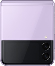 Galaxy Z flip3 5g di lavender, terlihat dari belakang