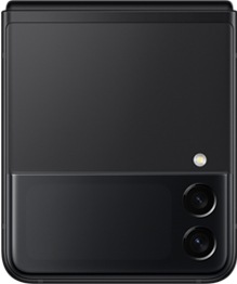 Galaxy Z Flip3 5g in schwarzem Geist, von hinten gesehen