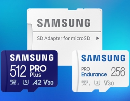 Différentes cartes mémoires microSD de la marque Samsung