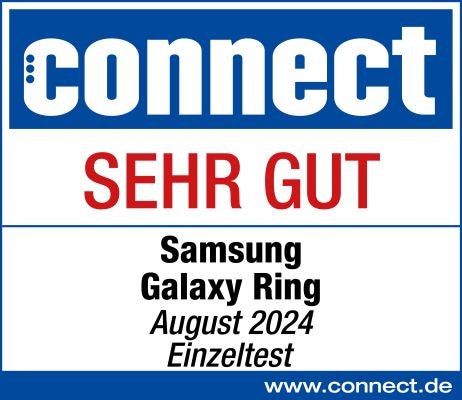 Connect, sehr gut, veröffentlicht am 07.08.2024 unter connect.de, zum Galaxy Ring, Einzeltest.