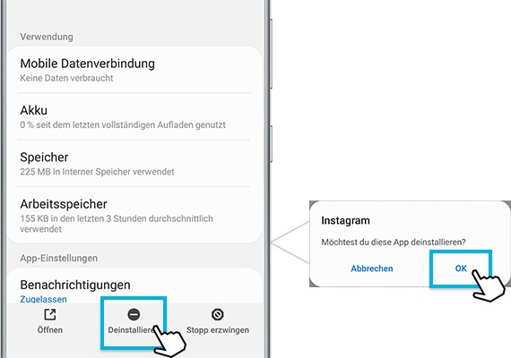 So deinstallierst du im Google Play Store