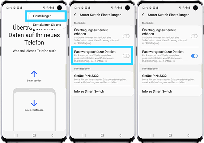 Daten sichern und übertragen mit Smart Switch  Samsung Schweiz